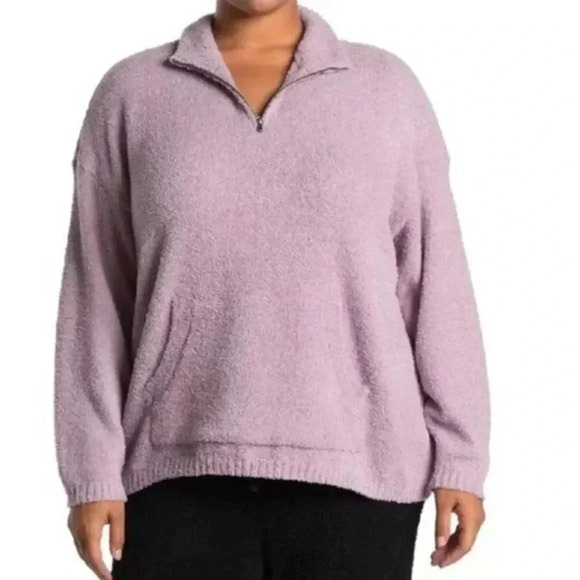 RDI Lilac Purple Cropped Cozy Knit Pullover Sweatshirt XS - Picture 1 of 5